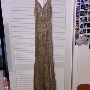 Elegant Gold Sequin Gown